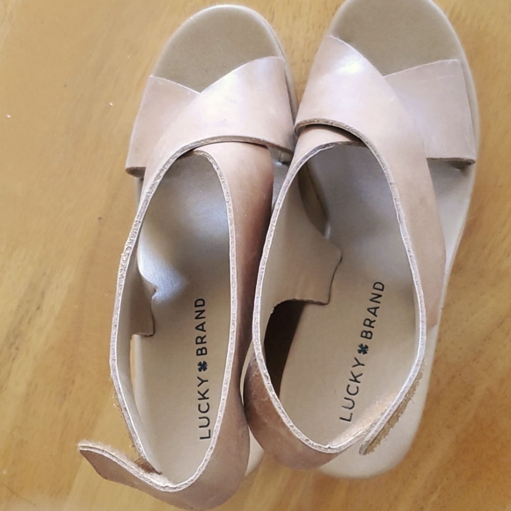 Lucky Brand | Odalia Leather Platform Wedges